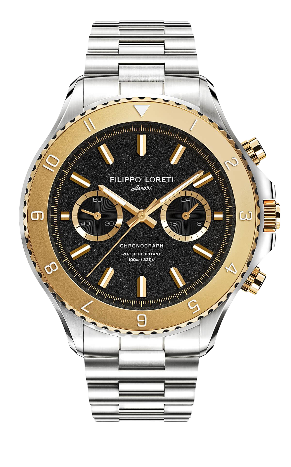 Ascari Two Tone Gold Steel Link